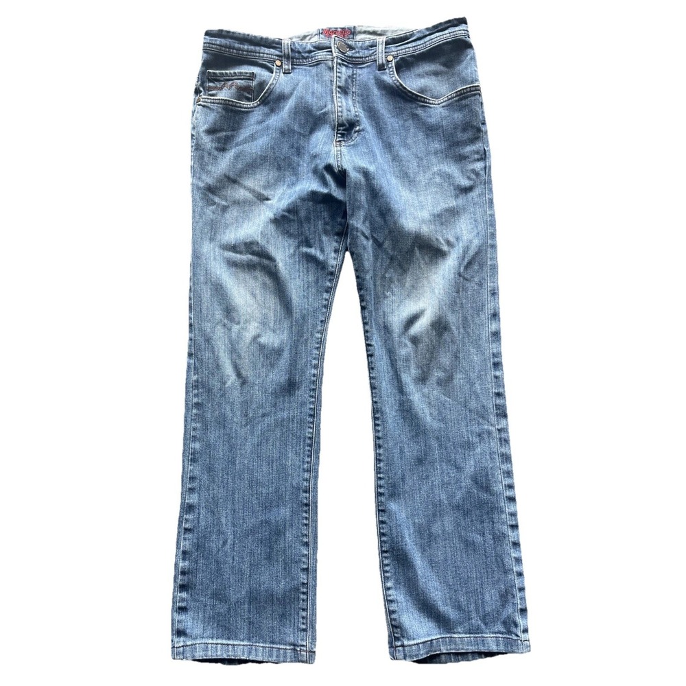 Marcello Sport Jeans Mens 34x27‎ Straight Leg Blue Denim
